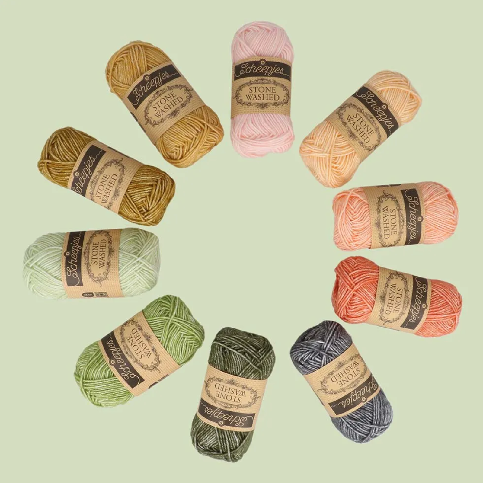 Scheepjes Stone Washed Colour Pack 10x25g - Intentions