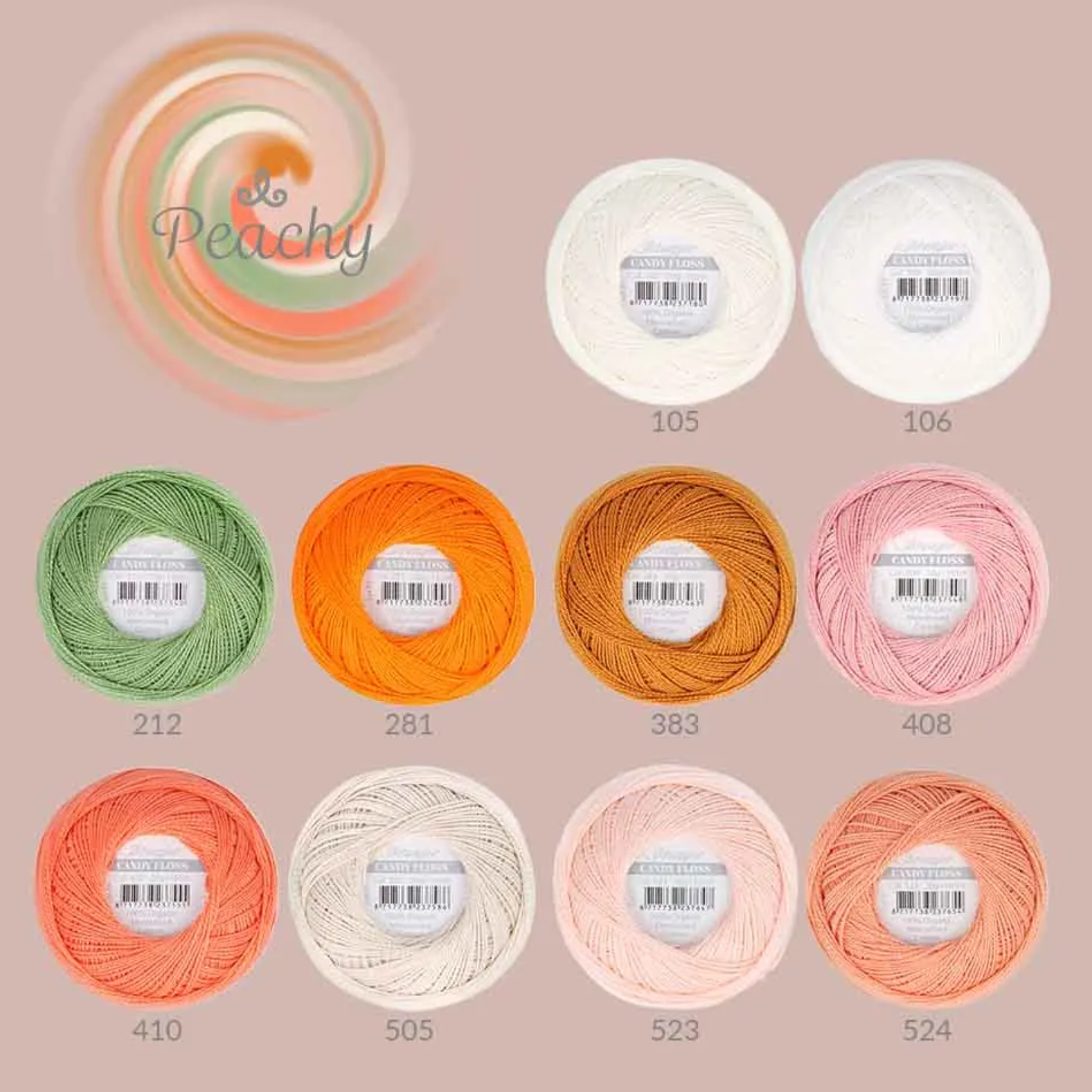 Scheepjes Candy Floss Colour Pack 10x20gr : Peachy