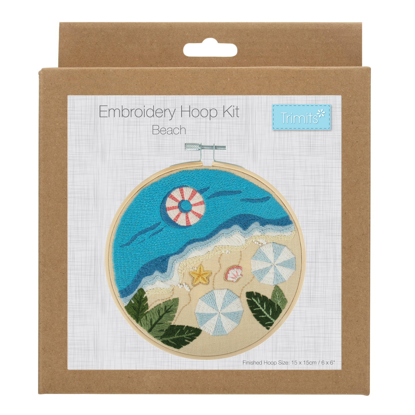 Embroidery Kit with Hoop: Beach