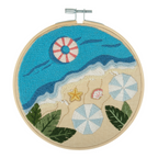 Embroidery Kit with Hoop: Beach