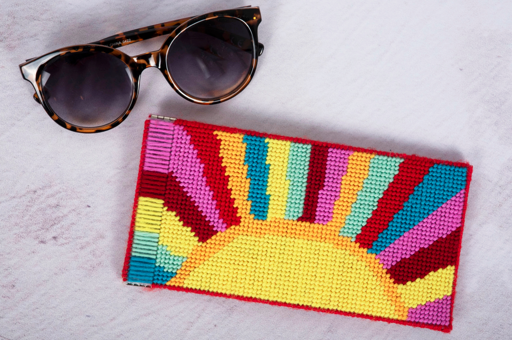 Half Stitch / Tapestry Kit: Stitch Your Own Glasses Case: Sunshine