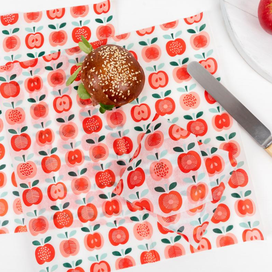 30 Vintage Apple Design sheets Greaseproof Paper