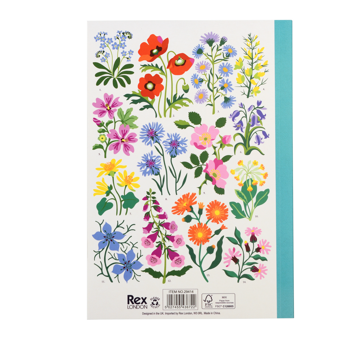 A5 Notebook : Wildflowers
