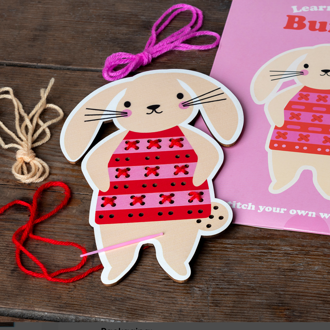 Learn to sew wooden hand-stitch set - Bunny