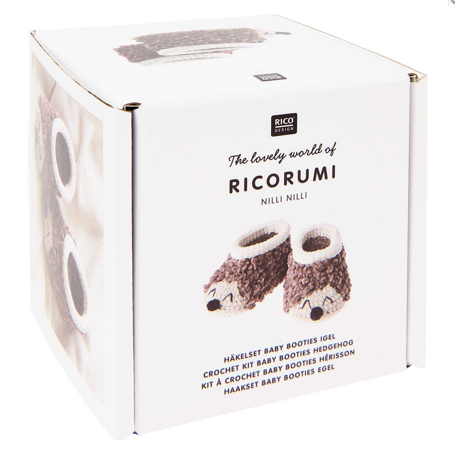Ricorumi Crochet Kit : Baby Bootees : Hedgehog