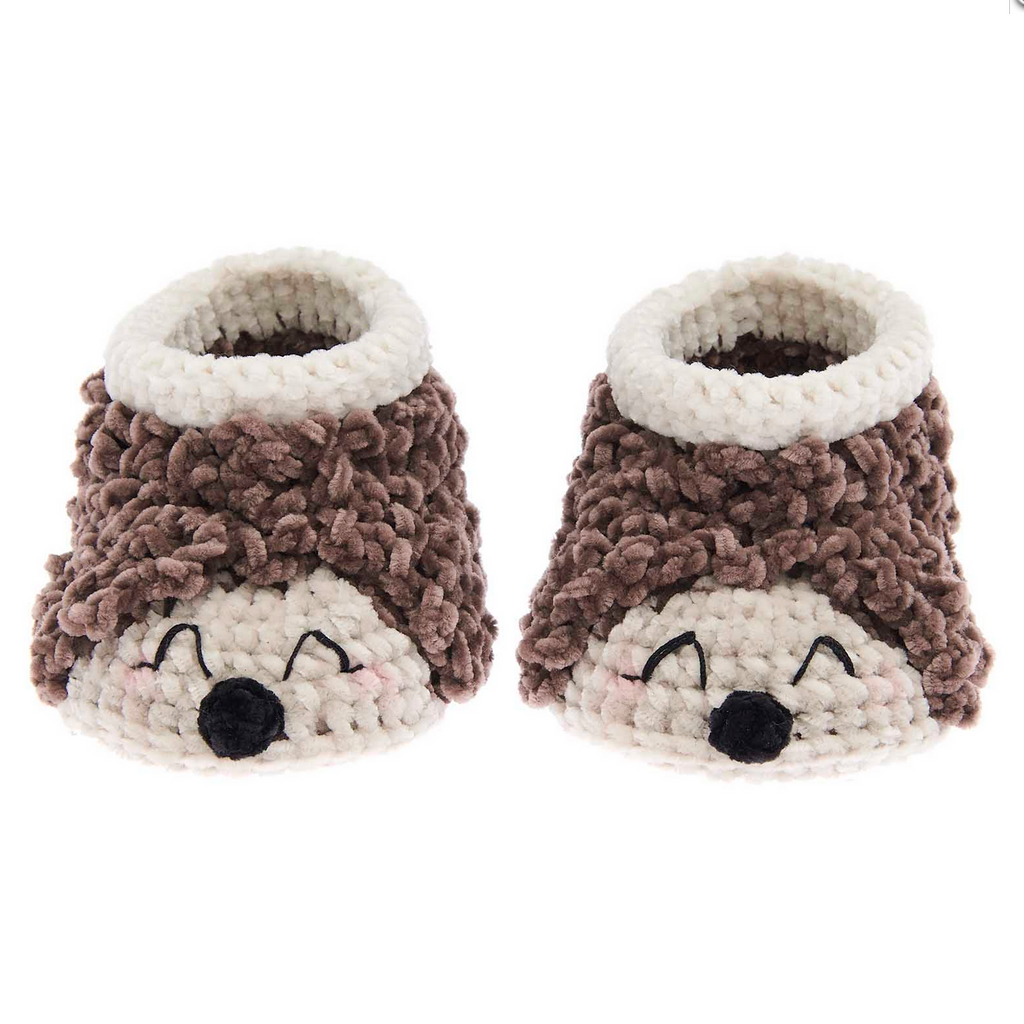 Ricorumi Crochet Kit : Baby Bootees : Hedgehog