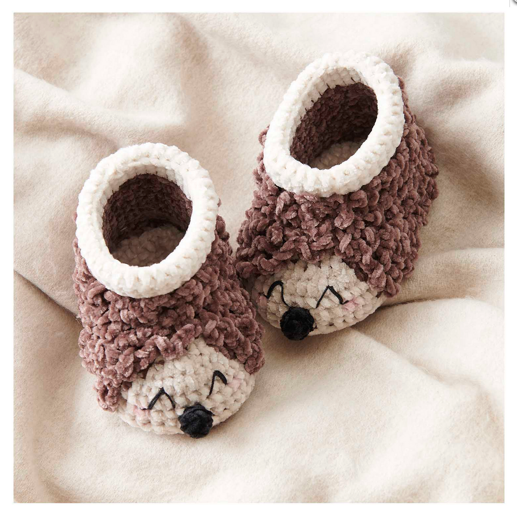 Ricorumi Crochet Kit : Baby Bootees : Hedgehog