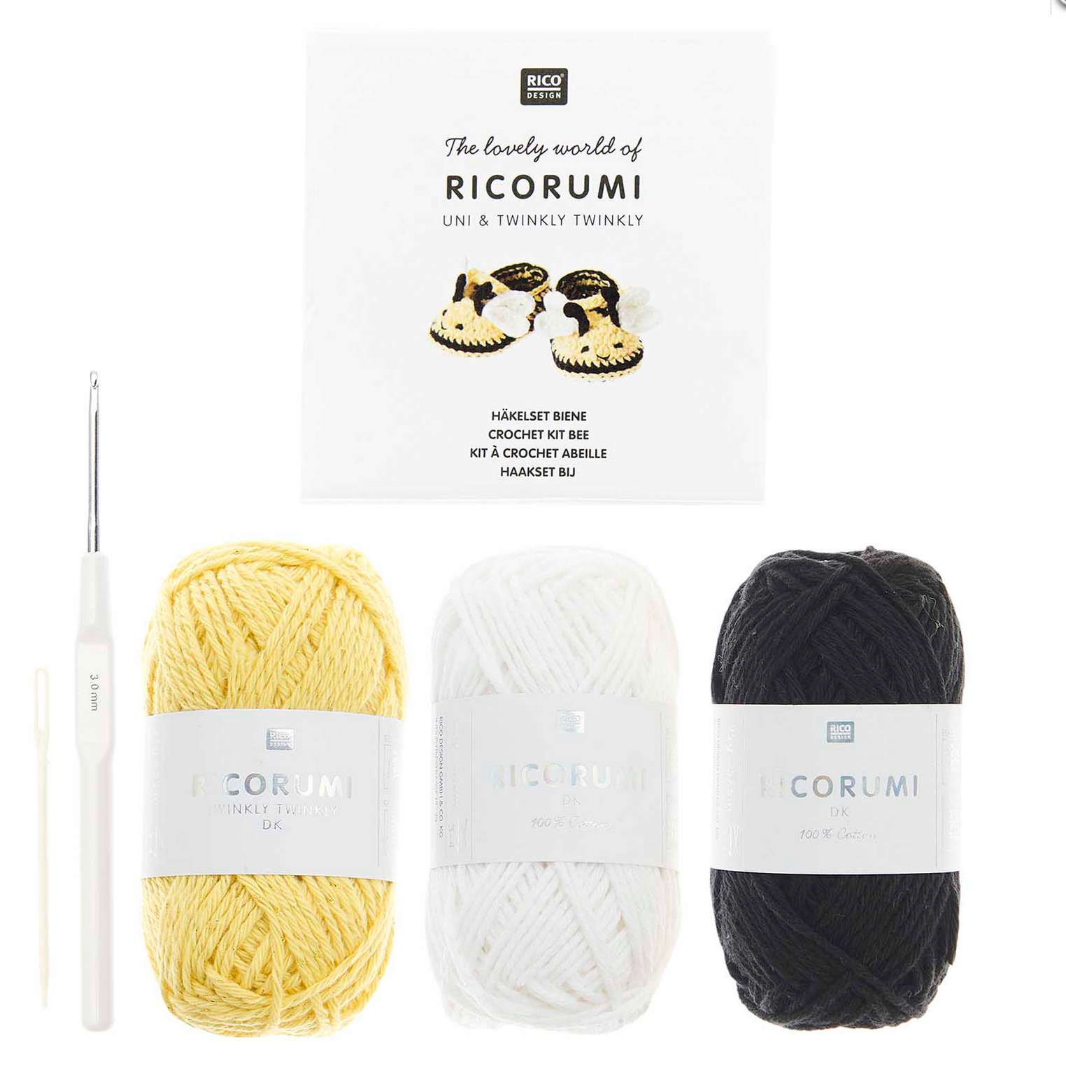 Ricorumi Crochet Kit : Baby Bootees : Bee