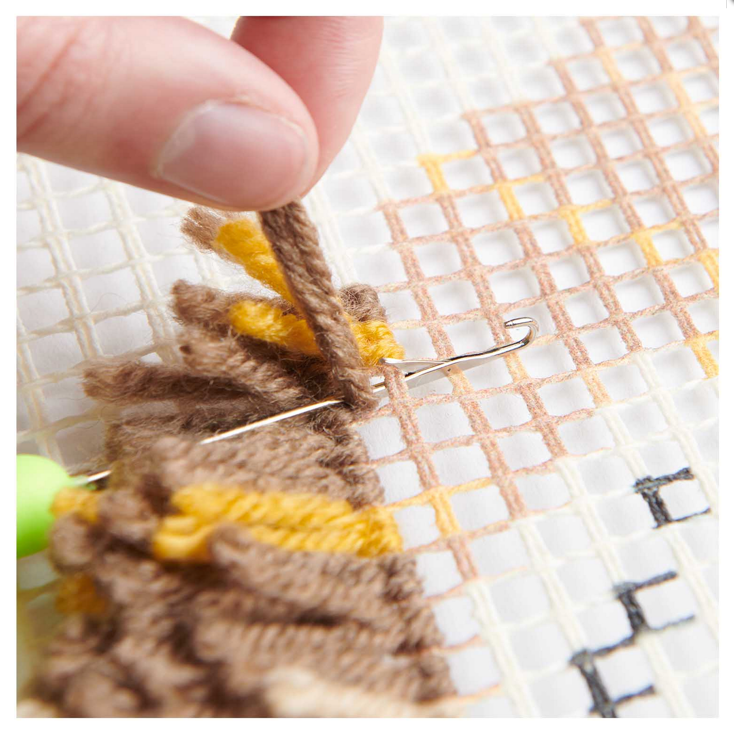 Rico Hooki Hooki Latch Hooking Kit, Lion Picture / Wall Hanging