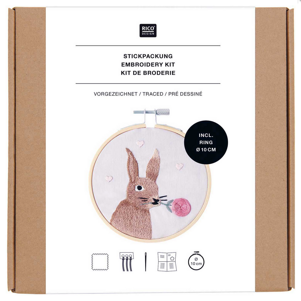 Embroidery Kit Traced, Bunny