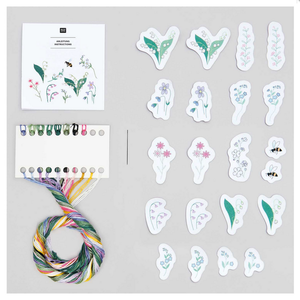 Stitch and Stick Kit : Flowers & Bee