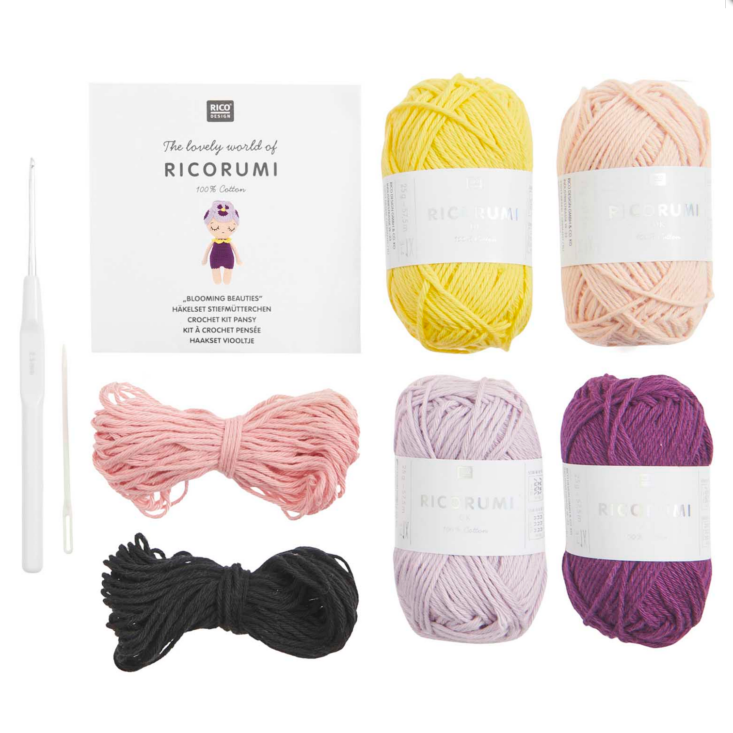 Ricorumi Crochet Kit : Blooming Beauties : Pansy
