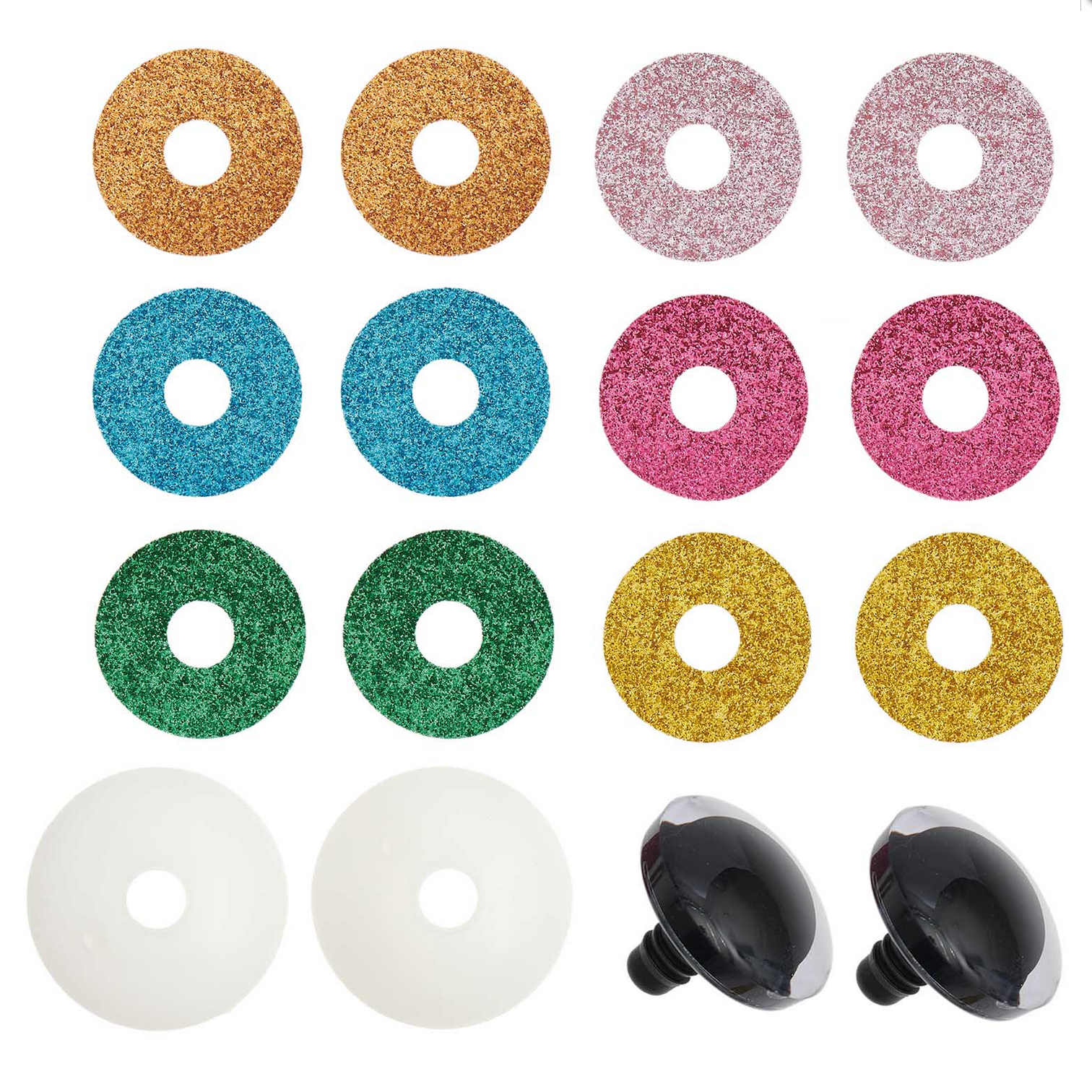 Safety eyes 2pcs, 30 mm, With 6 x colours to chose from