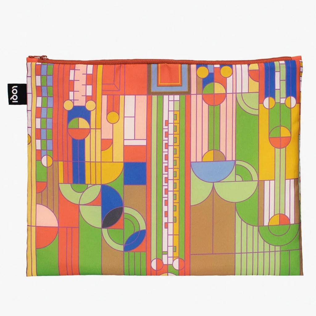Frank Lloyd Wright Recycled Zip Pockets