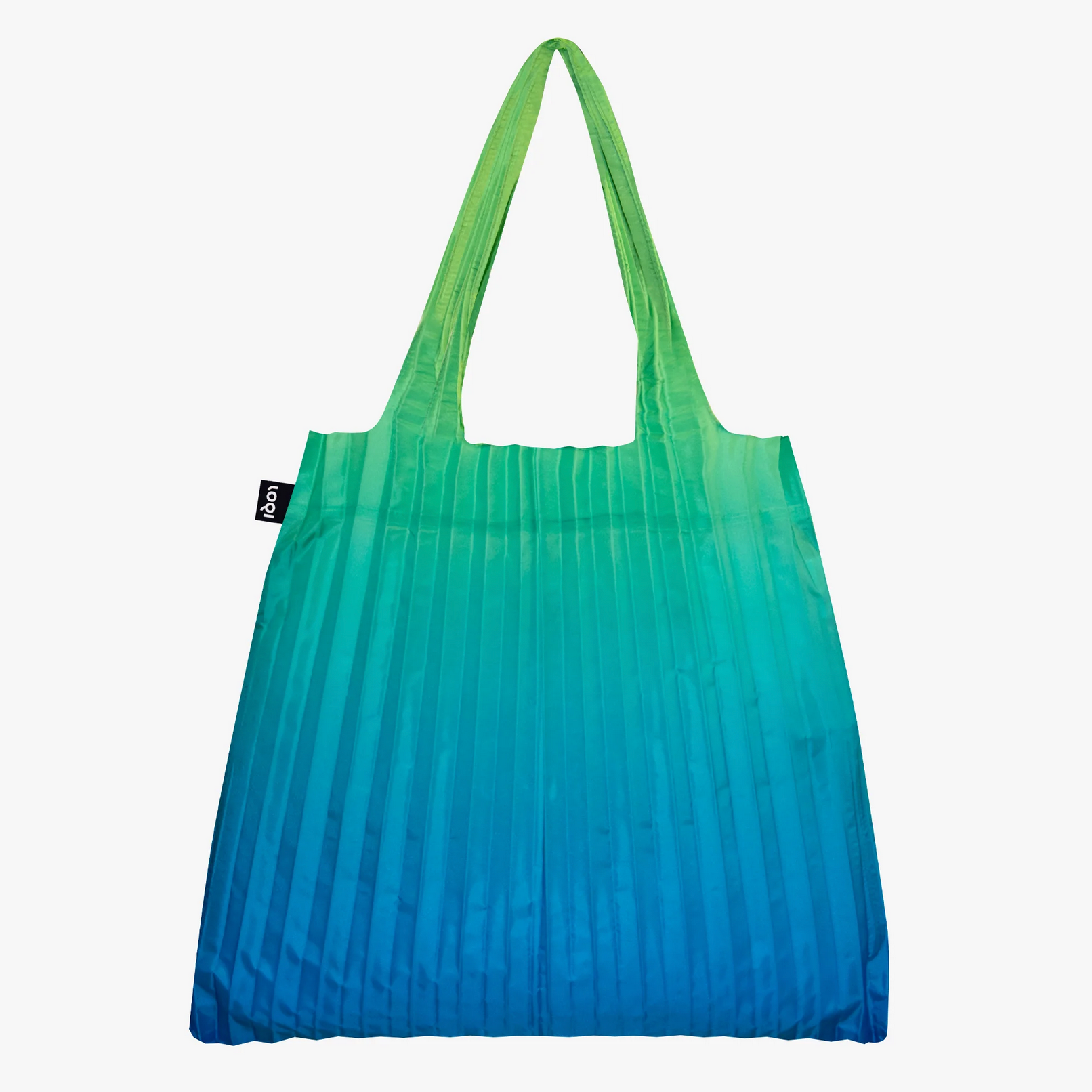 Pleated Rainbow Green Tote Bag