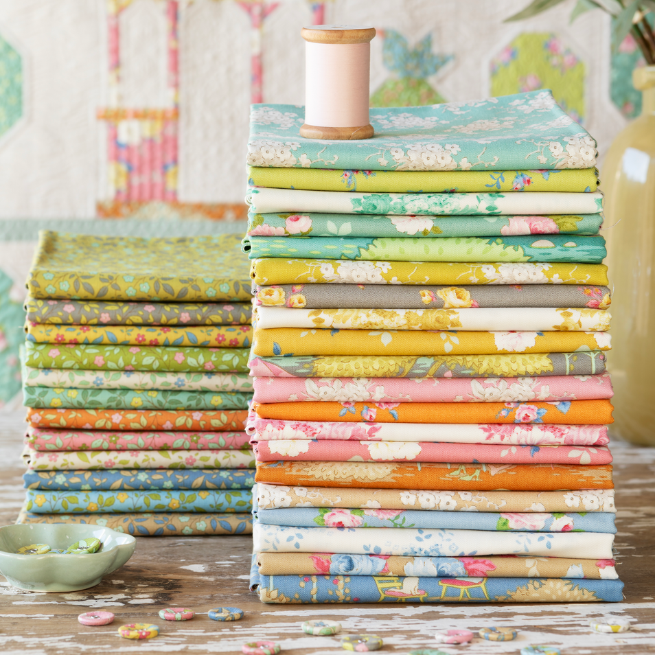 Tilda Fabric Fat Eights: Sunday Brunch: 50 x 27cm: Bundle of 20