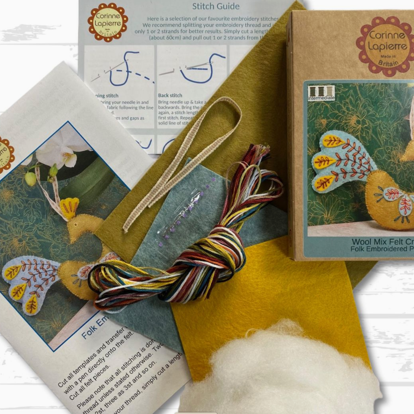 Folk Peacock Felt Craft Mini Kit