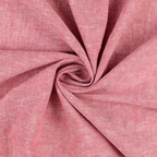 Red Yarn Dyed Linen Cotton Blend