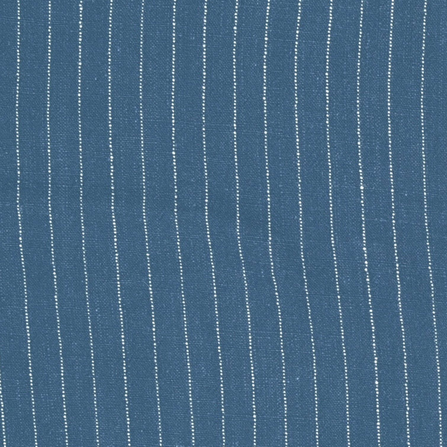 Denim Blue Stripe Viscose Linen Slub