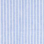 Sky Blue Yarn Dyed Wide Stripe Linen Cotton Blend