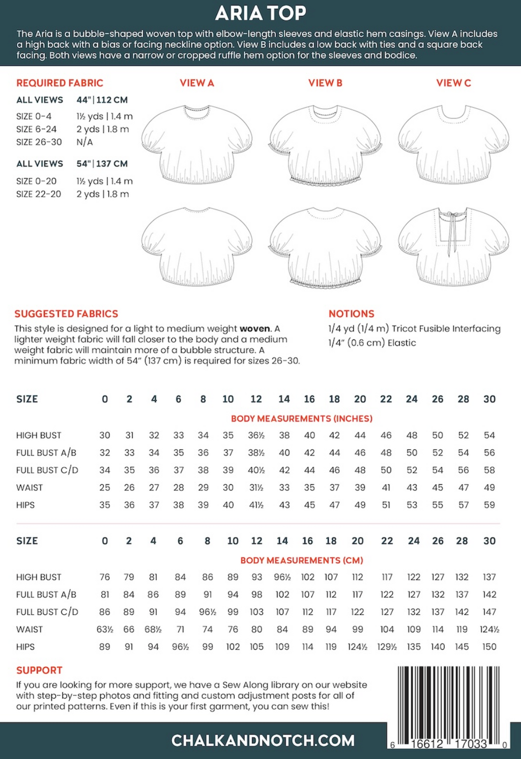 Aria Top Sewing Pattern By Chalk And Notch Patterns.