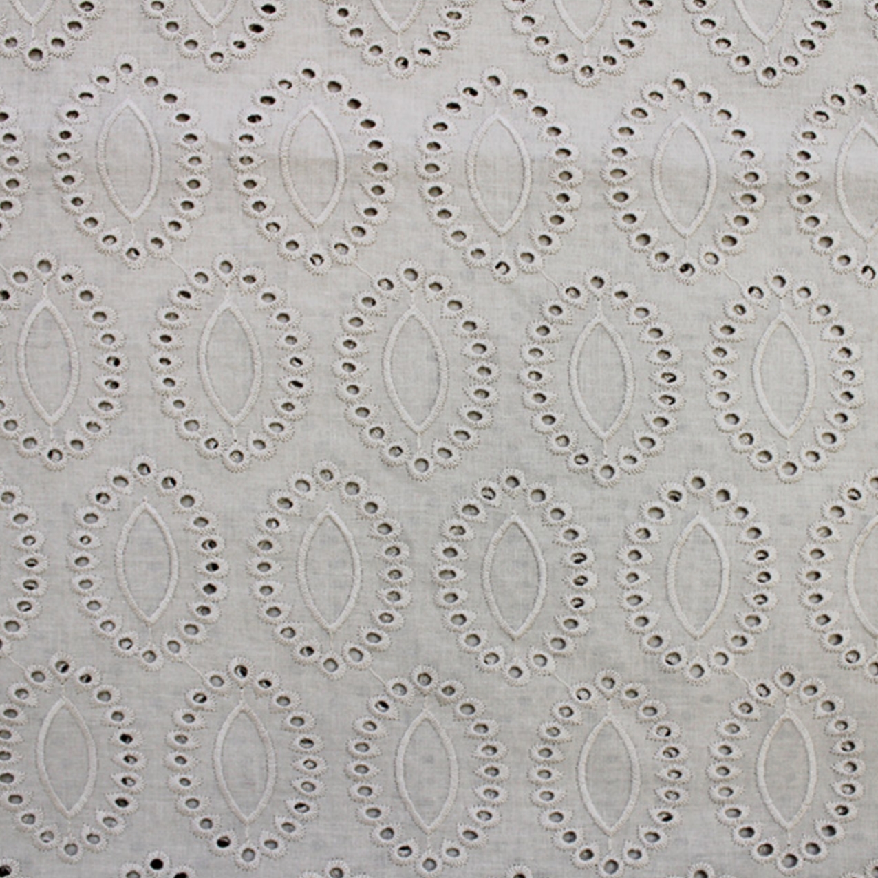 Cotton Embroidery Anglaise : Beige