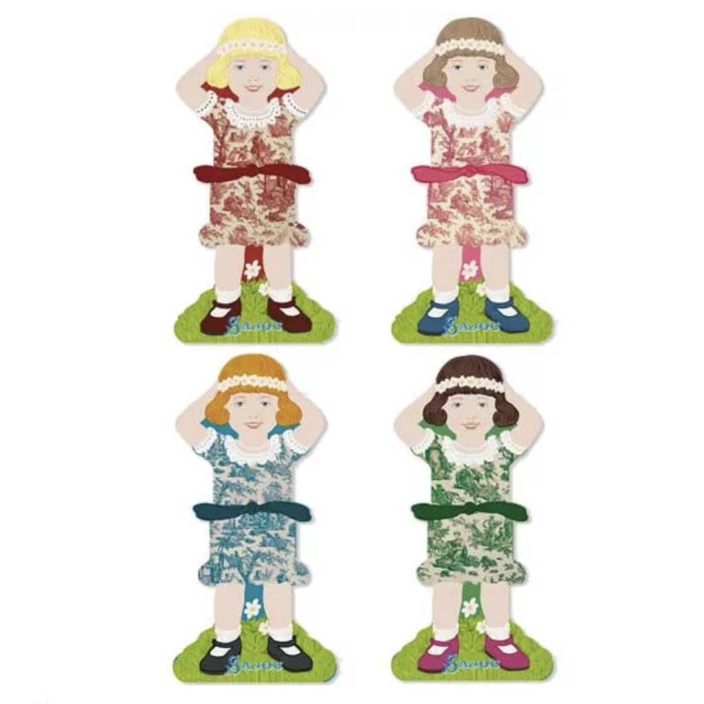 Sajou Little Girl Thread Cards x 4