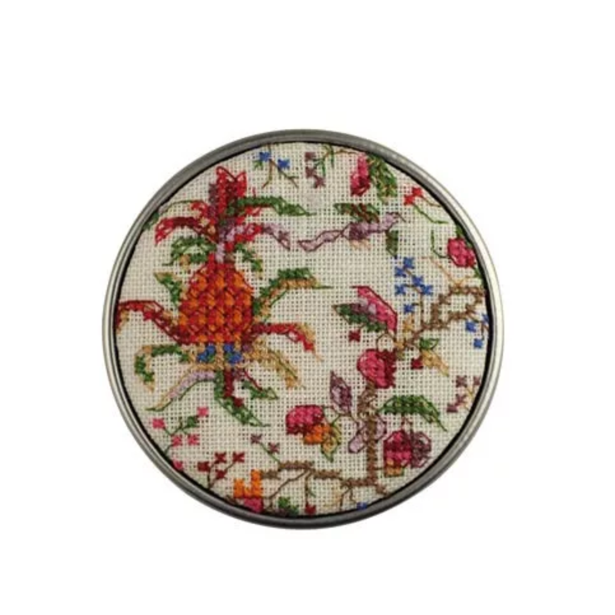 Sajou Round Box Cross Stitch Kit : Marie Antoinette's Pineapple Round Box