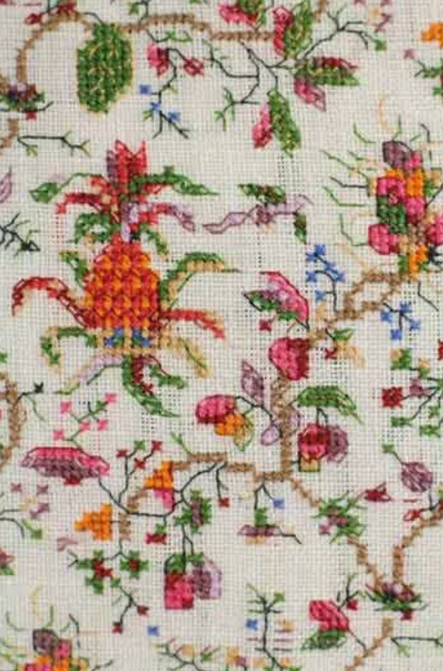 Sajou Cross Stitch Cushion Kit : Marie Antoinette's Pineapple (Small)