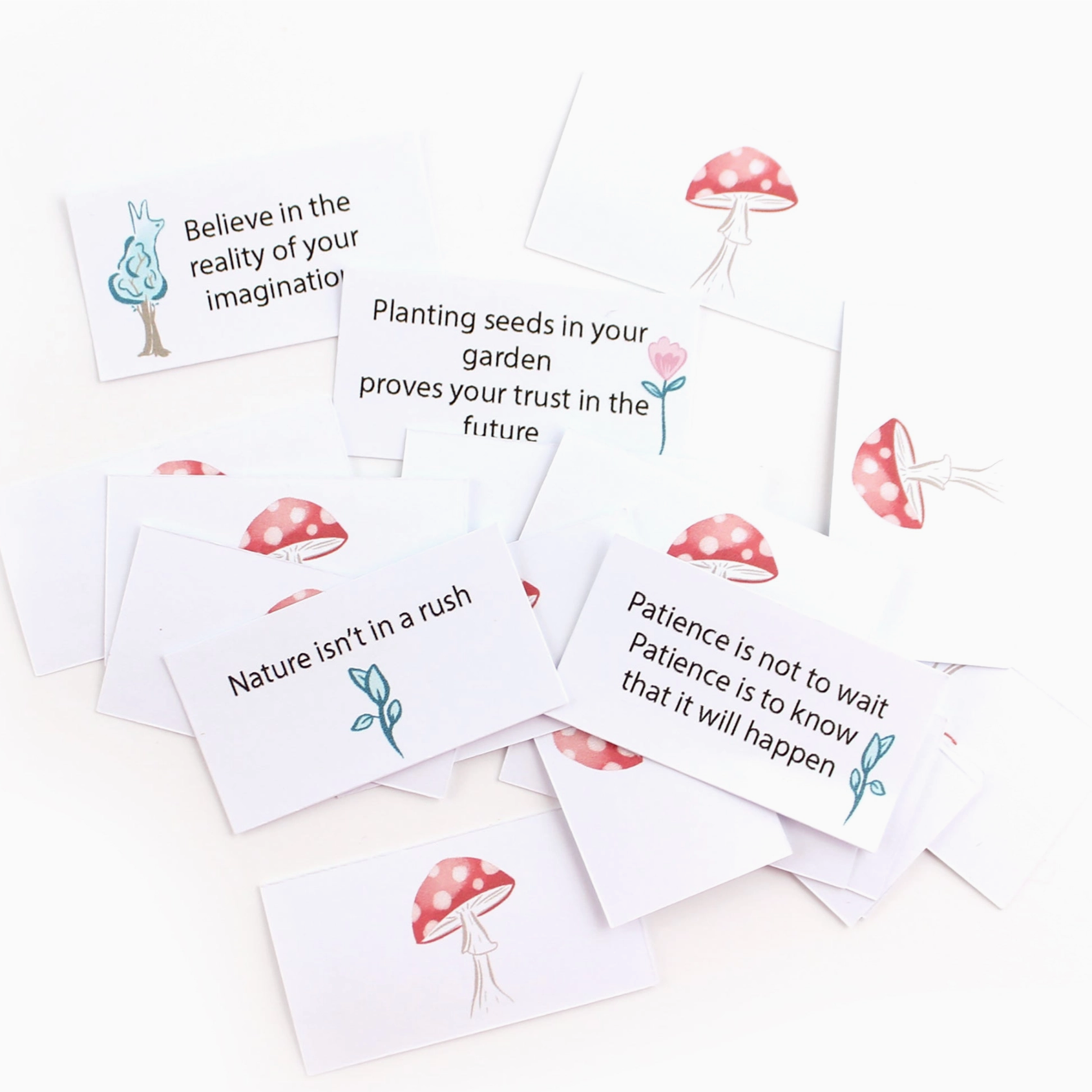 Miss Ella DIY Dolly Kit : Patience the Mushroom Girl + 20 Zen Cards