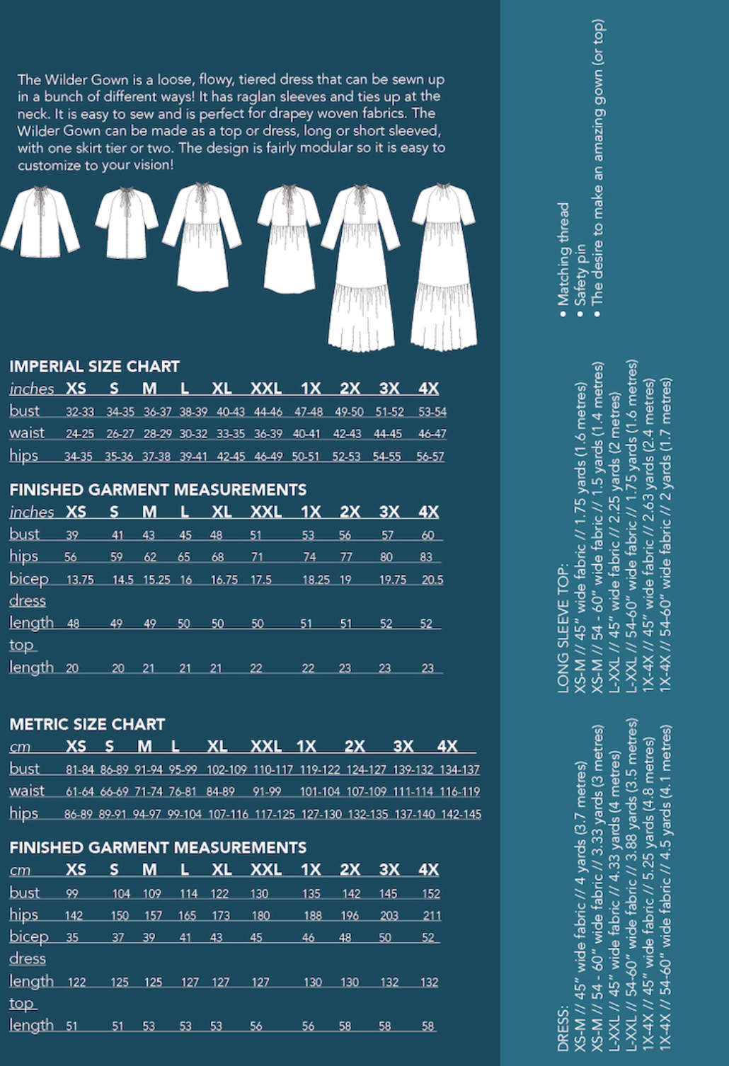 The Wilder Gown By Friday Pattern Company