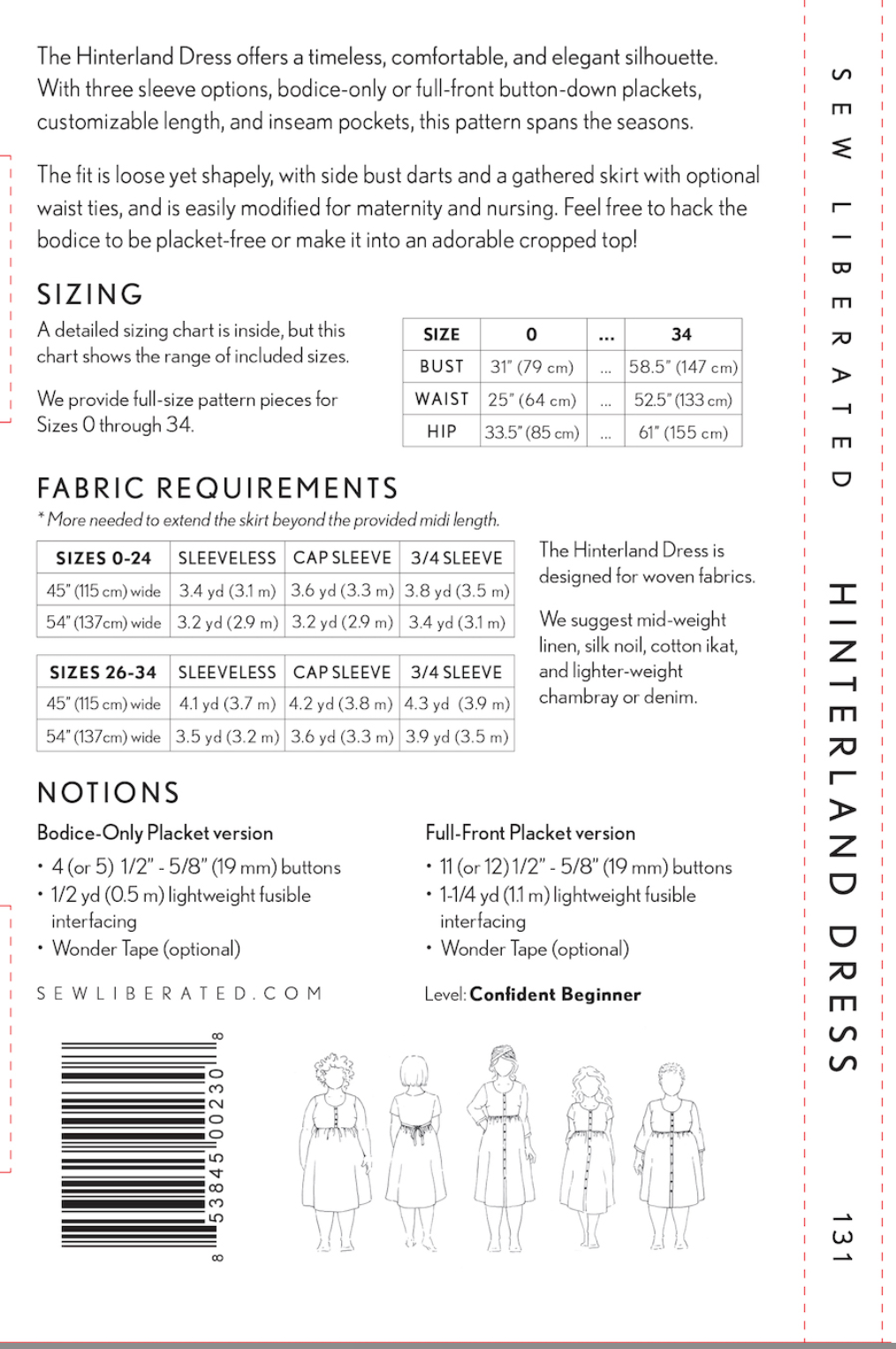 Hinterland Dress Sewing Pattern By Sew Liberated