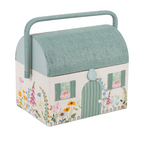 Sewing Box : Embroidered Country Cottage