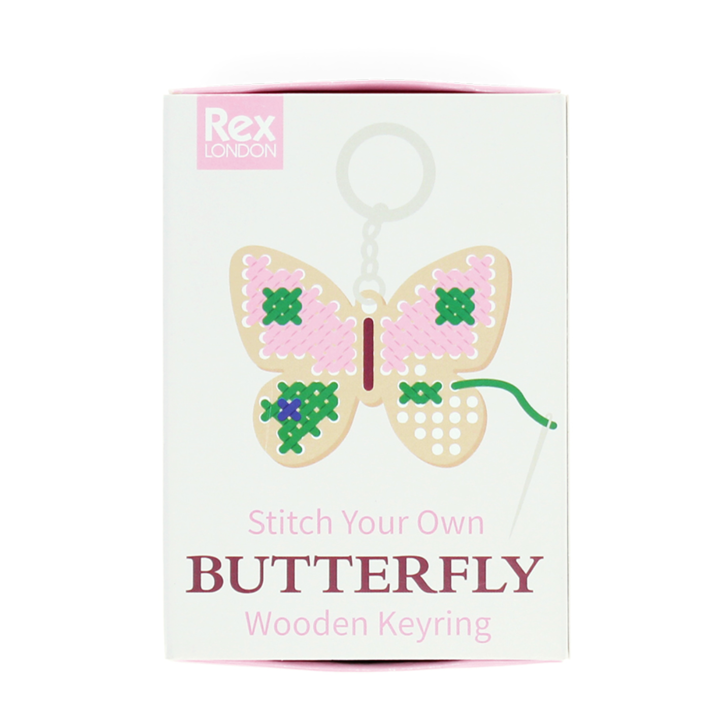Stitch your own wooden keyring - Butterfly