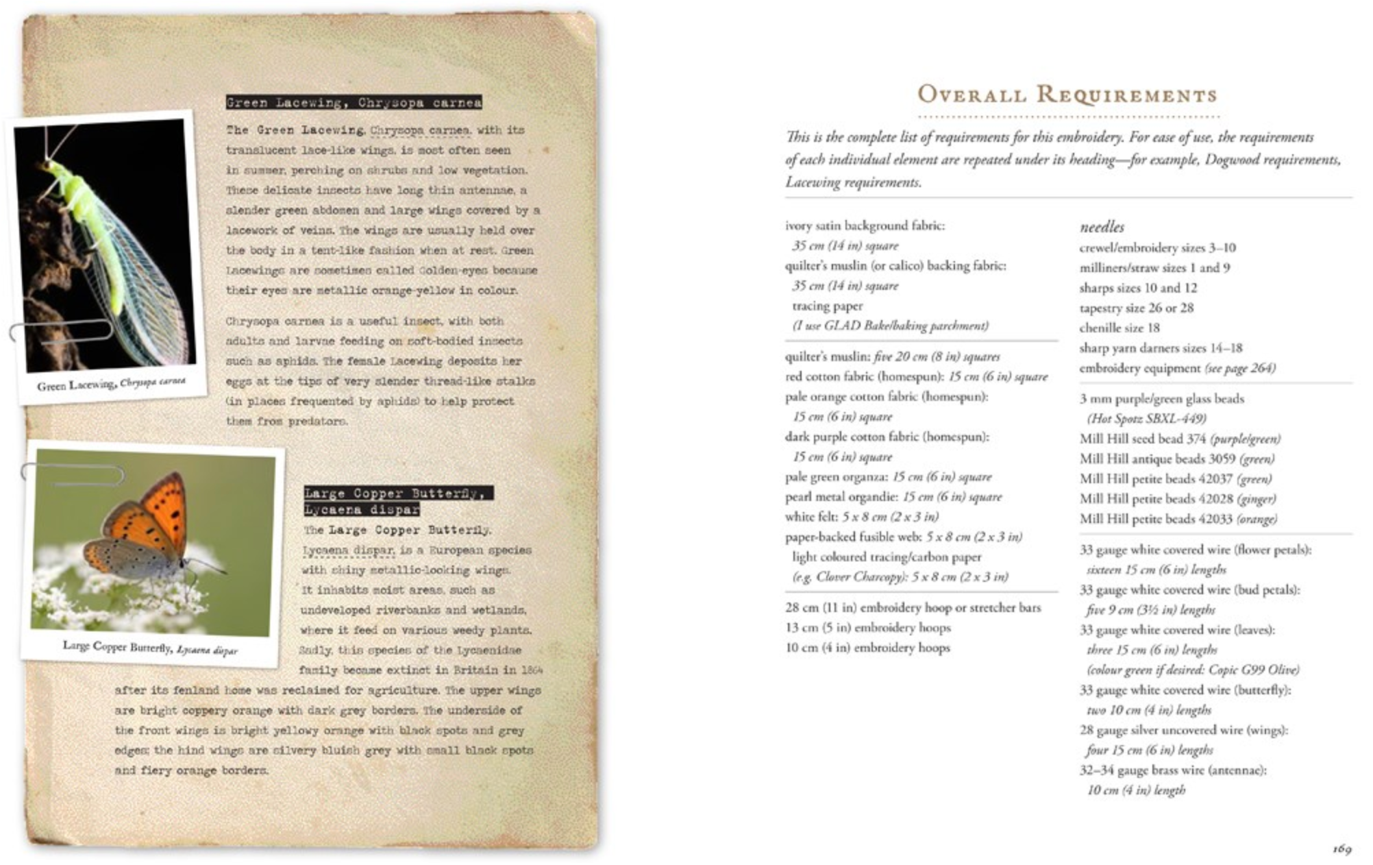 Stumpwork Butterflies by Jane Nicholas