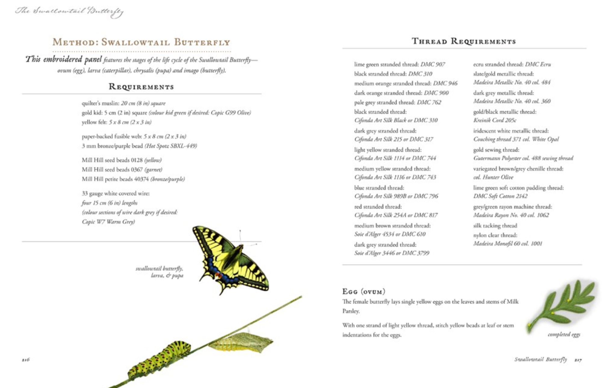 Stumpwork Butterflies by Jane Nicholas