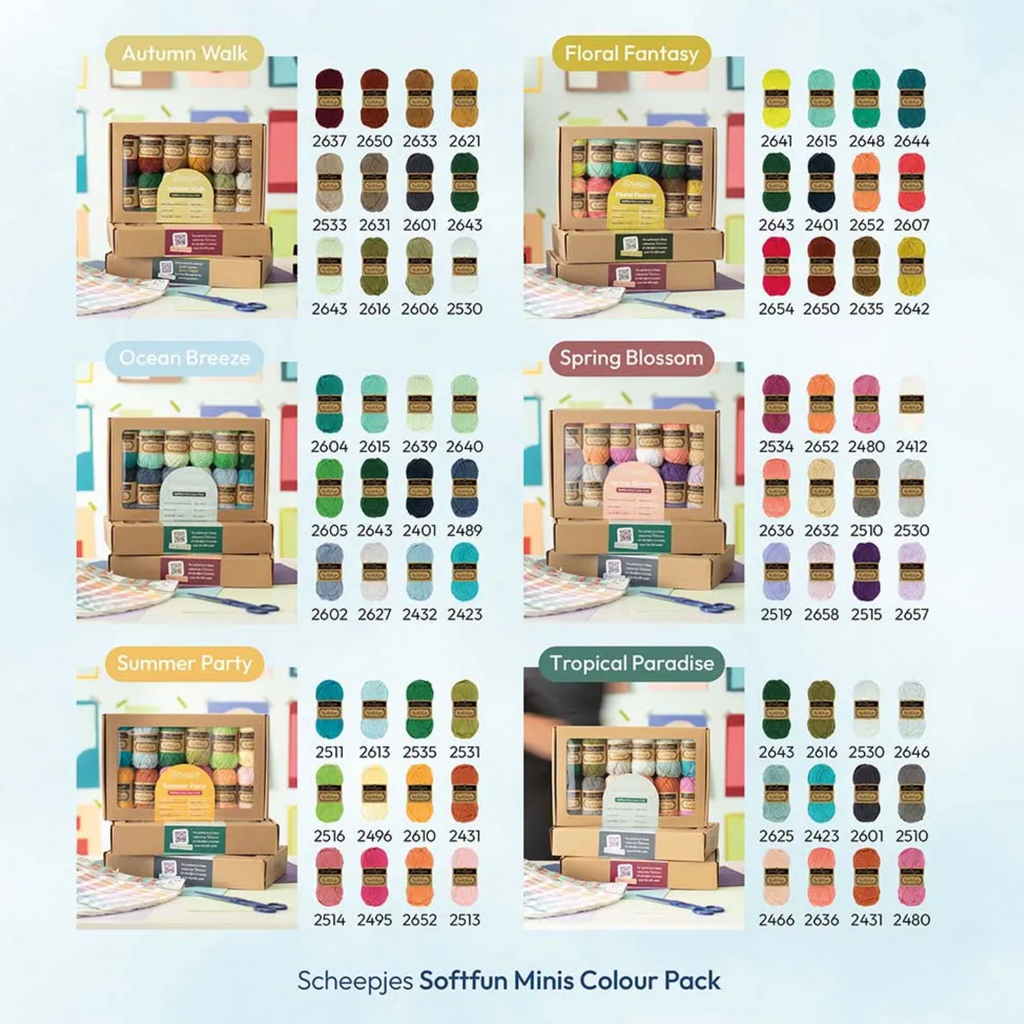 Scheepjes Softfun Colour Pack 12 x 20g Ocean Breeze