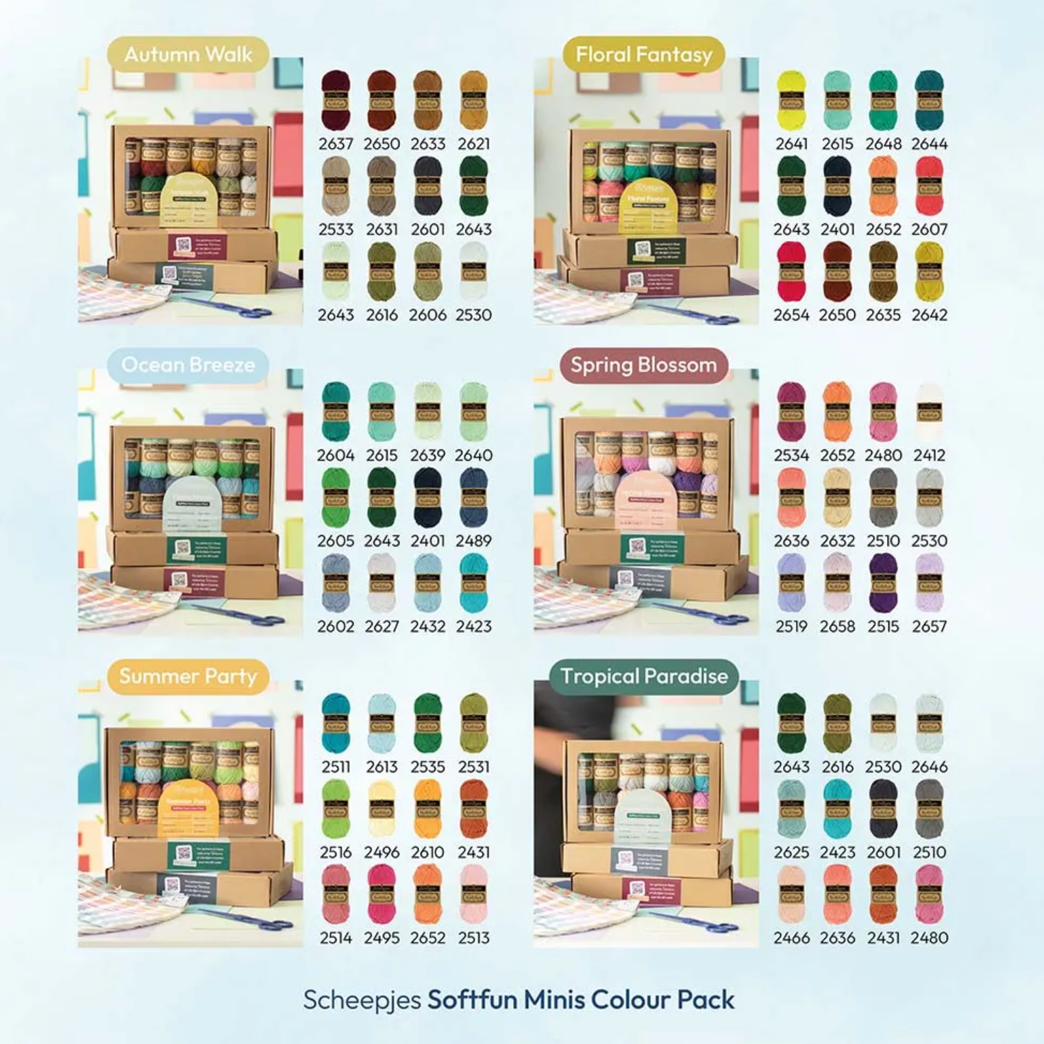 Scheepjes Softfun Colour Pack 12 x 20g Ocean Breeze