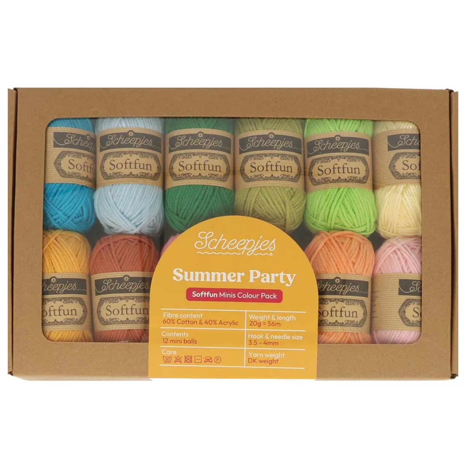 Scheepjes Softfun Colour Pack 12 x 20g Summer Party