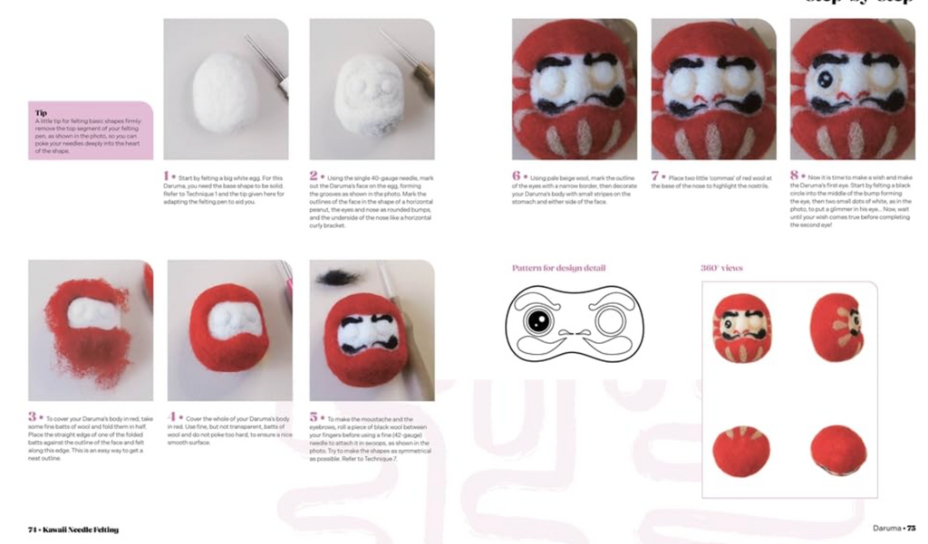 Kawaii Needle Felting : Felt 20 good luck charms from around the world by Héléna Zaïchik