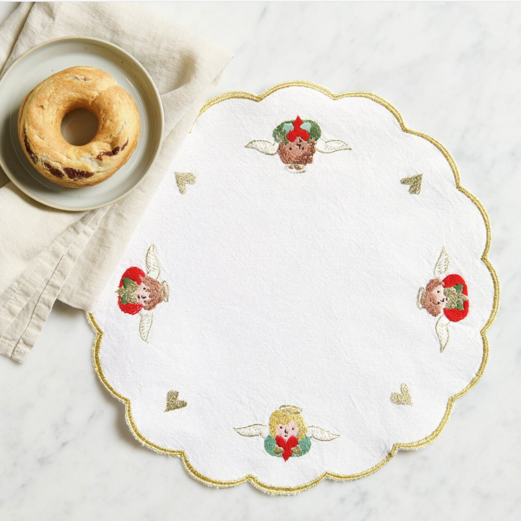 Stitch and Stick Kit : Christmas Angels with Hearts