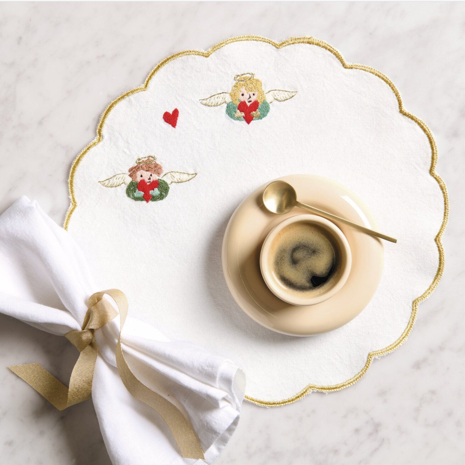 Stitch and Stick Kit : Christmas Angels with Hearts