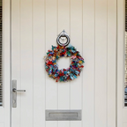Recycled Sari Wreath - Multicoloured