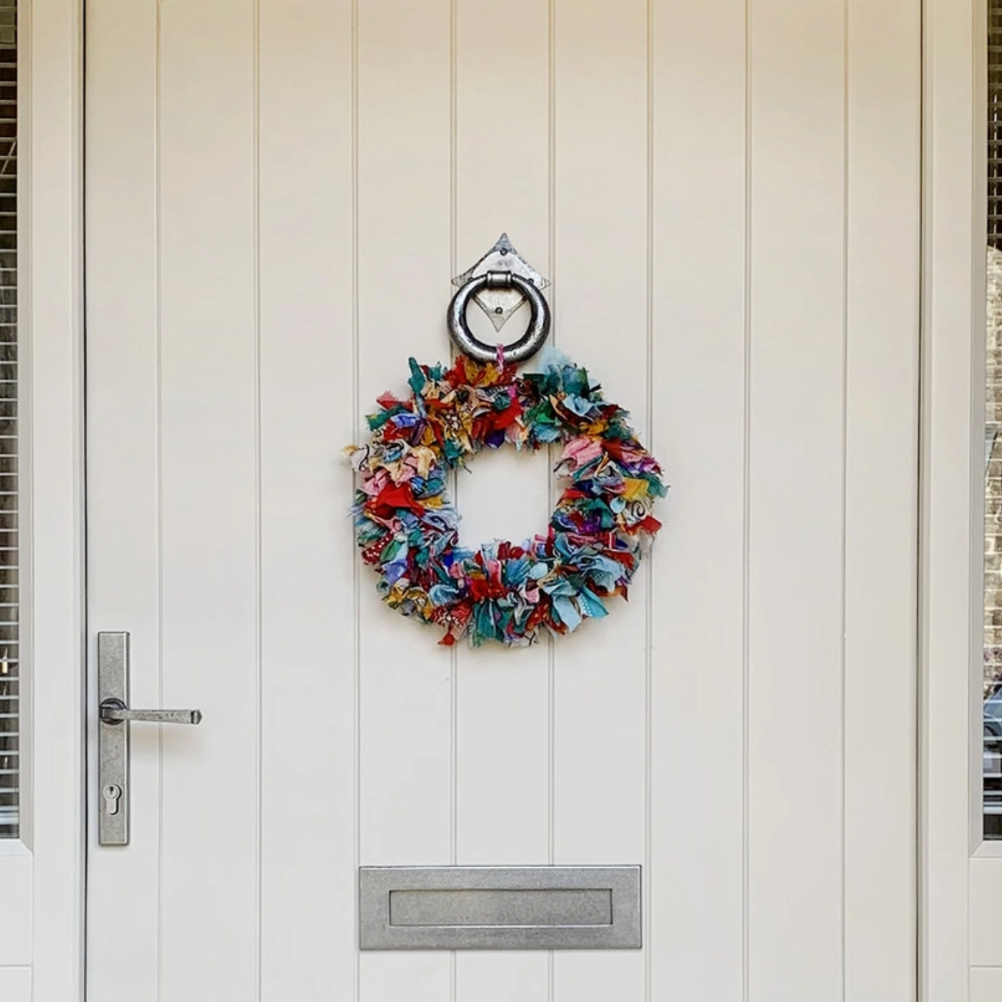 Recycled Sari Wreath - Multicoloured