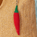 Crochet Fruit & Veg Keyring Bag Charm : Chilli Pepper