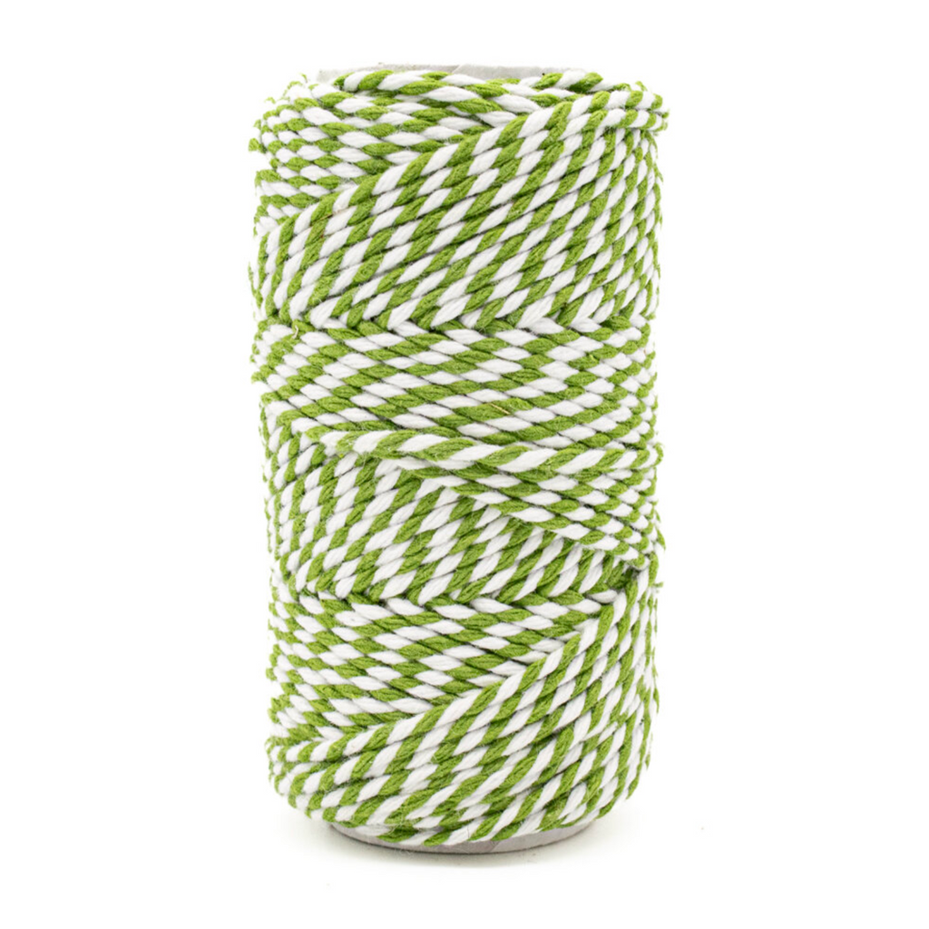 Bakers Twine : Lime & White : 20m