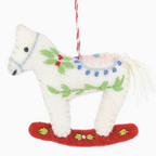 Rocking Horse : Handmade Biodegradable Felt Hanging Decoration