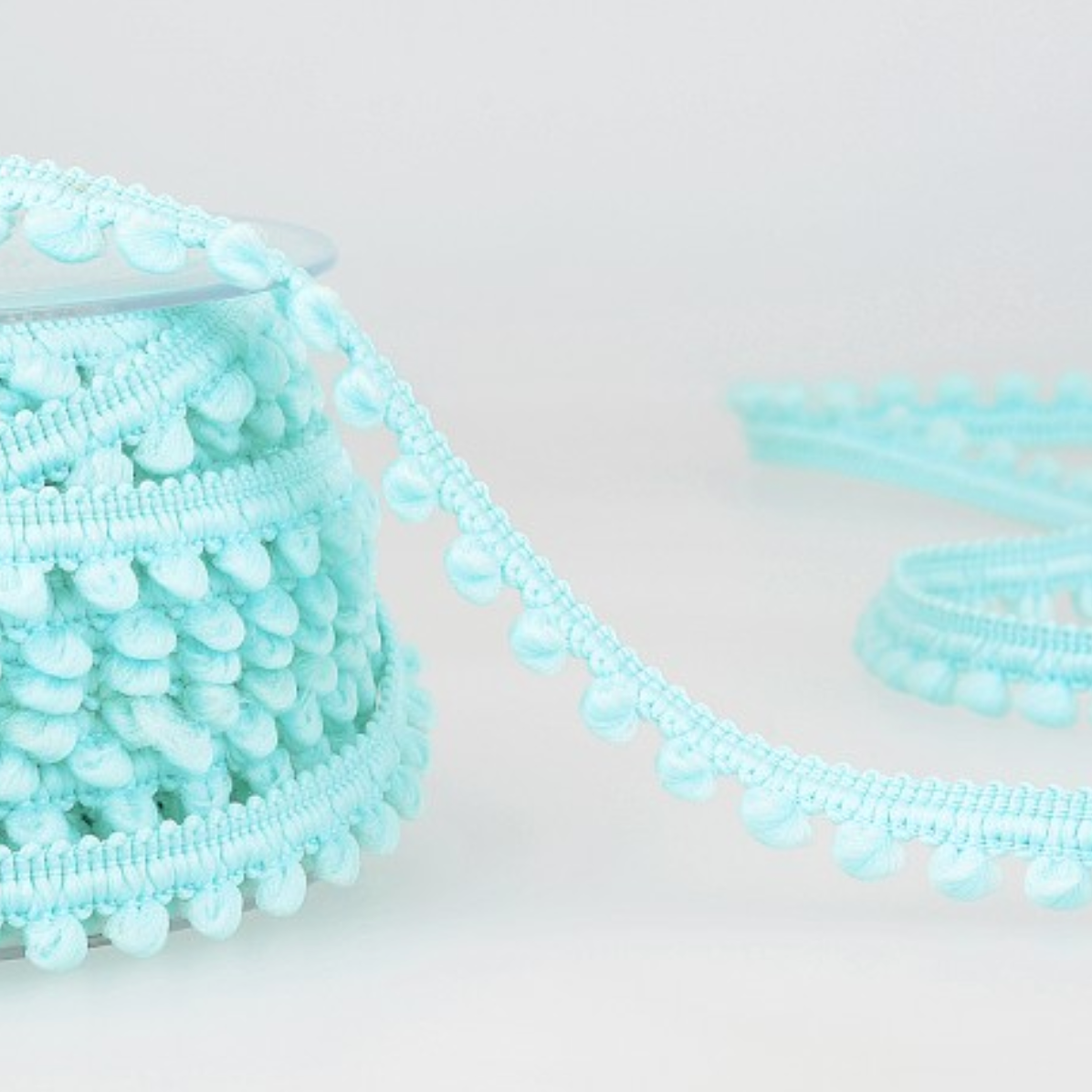Mini Pompom Trim 9mm 003 Baby Blue