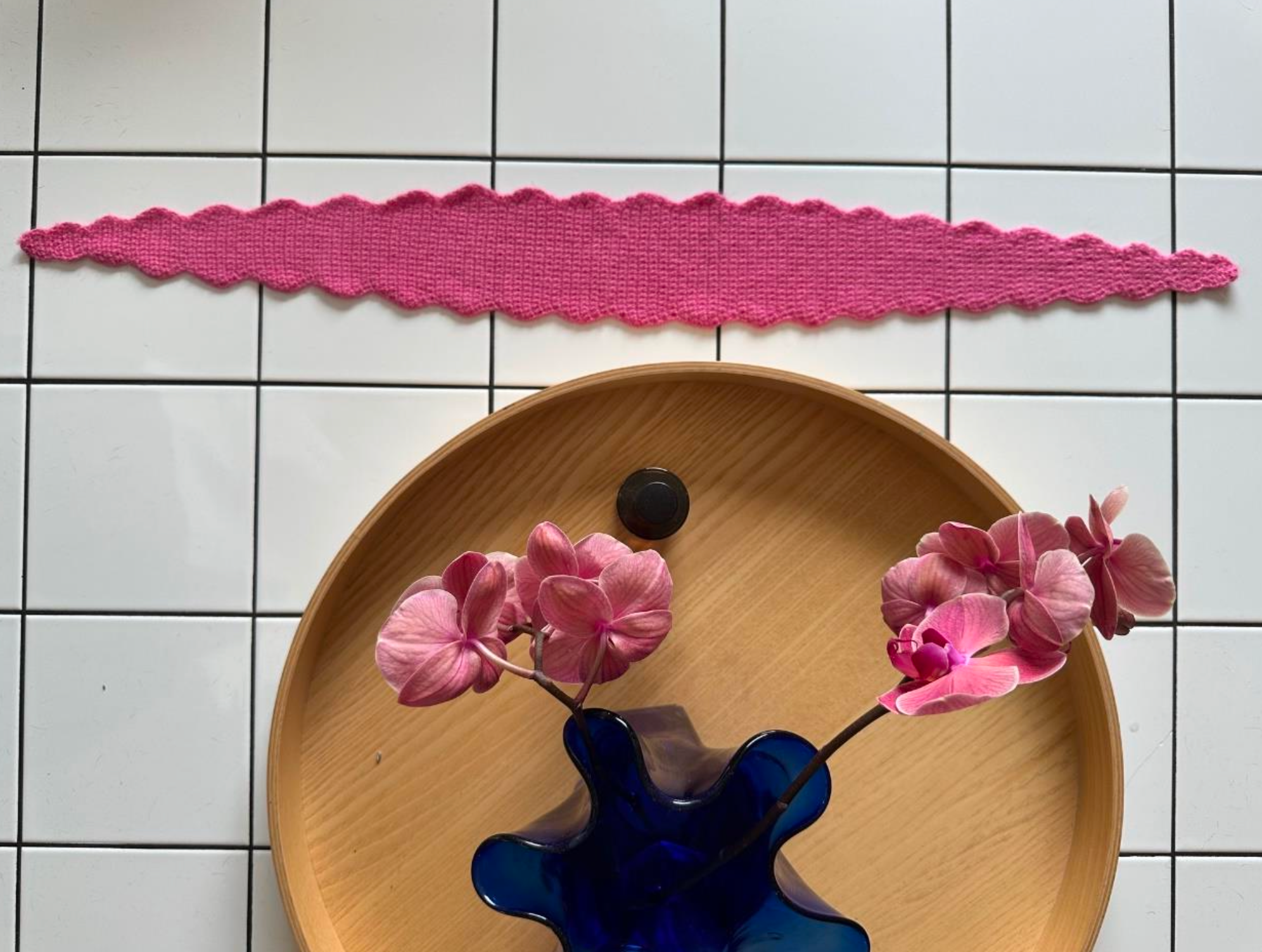 Cashmere Stina Scallop Scarf Crochet Kit : in 15 colours