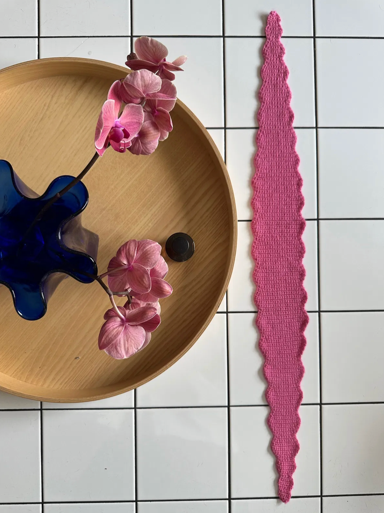 Cashmere Stina Scallop Scarf Crochet Kit : in 15 colours